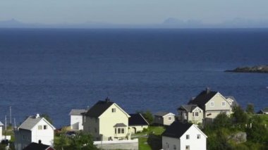 Lofoten Adaları deniz Panoraması
