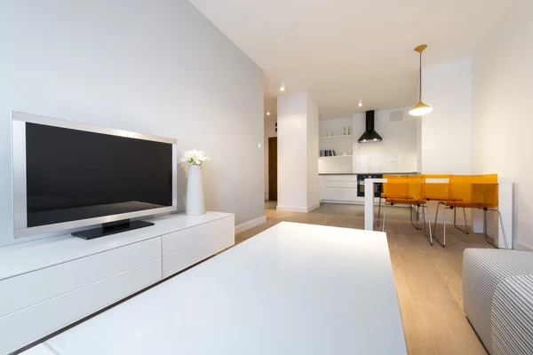 Modern interieur woonkamer en keuken — Stockfoto