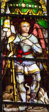 Saint Michael - lekeli cam Brüksel Katedrali