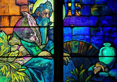 Stained Glass of Saint Methodius by Alphonse Mucha