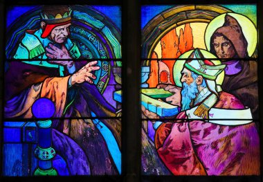 Vitray Aziz Cyril ve Methodius Alphonse Mucha tarafından