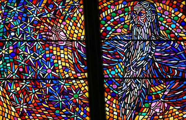 Stained Glass - God in Heaven — Stock Photo, Image