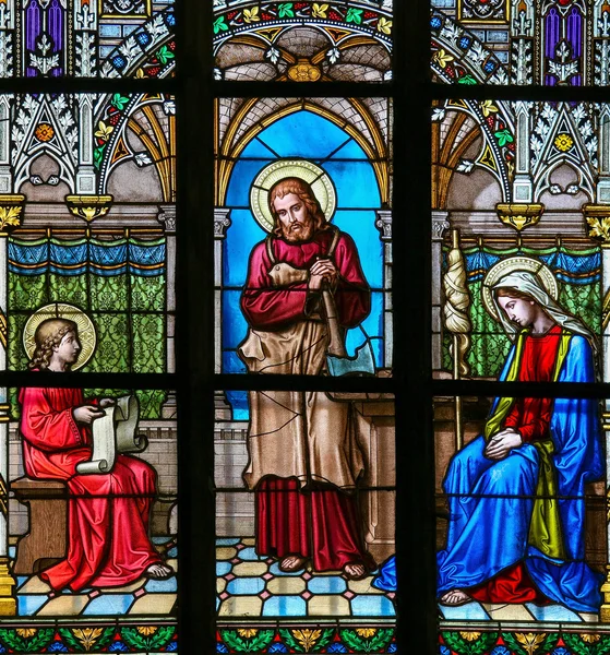 Стабильное стекло - Иисус учится — стоковое фото