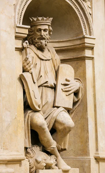Statue des Königs David in Prag — Stockfoto