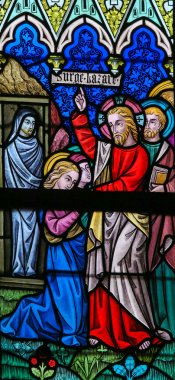 Stained Glass - Raising of Lazarus clipart