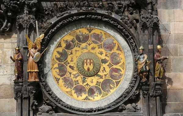 Prague astronomical clock or orloj — Stock Photo, Image