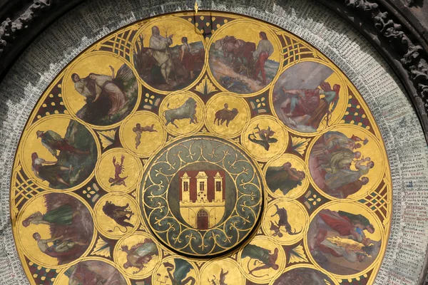 Ceasul astronomic din Praga sau orloj — Fotografie, imagine de stoc