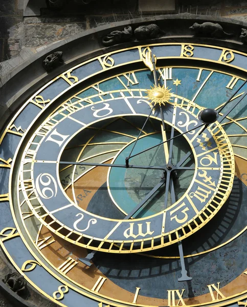 Prague astronomical clock or orloj — Stock Photo, Image