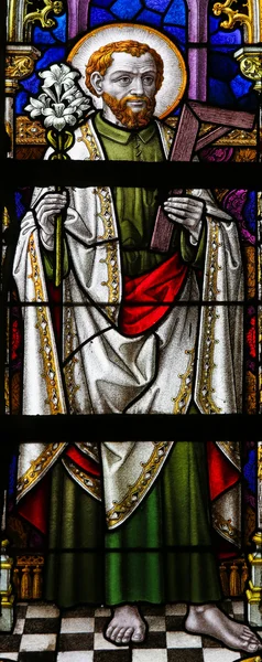 Stained Glass - Saint Joseph — Stock Photo, Image