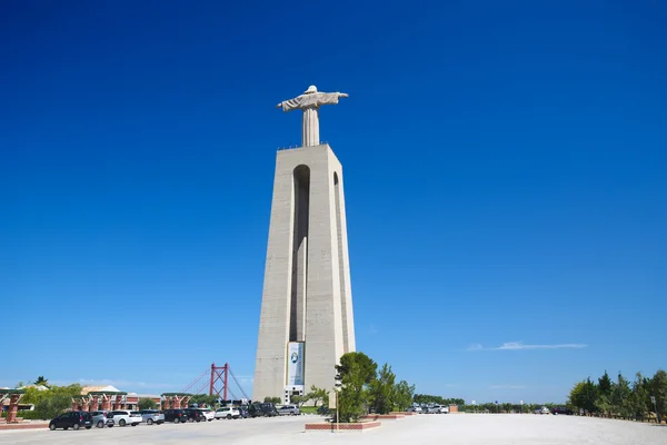 Cristo Rei veya Mesih Kral heykeli Lizbon — Stok fotoğraf