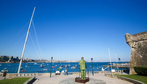 Cascais'teki Dom Carlos I Heykeli, Portekiz — Stok fotoğraf