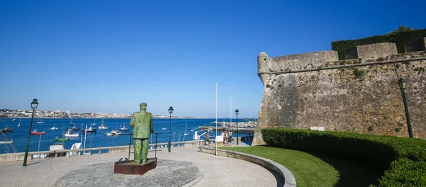 Cascais'teki Dom Carlos I Heykeli, Portekiz — Stok fotoğraf