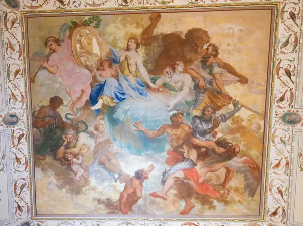 Фреска во дворце Мафра, Португалия — стоковое фото