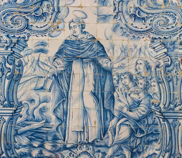 阿威罗大教堂里的圣多米尼克 Azulejo — 图库照片