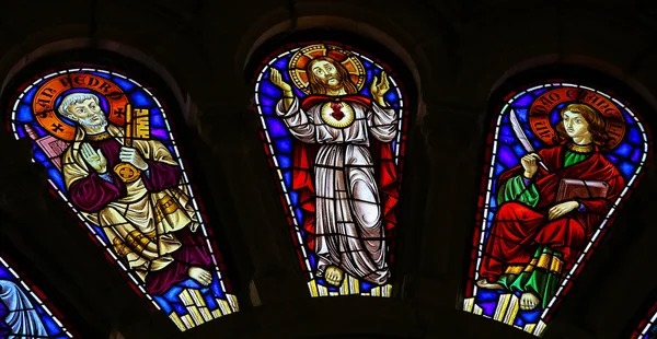 Святой Петр, Иисус Христос и святой Иоанн Предтеча — стоковое фото