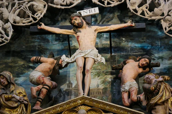 Crucifixion Scene in Burgos Cathedral — Stock Photo, Image