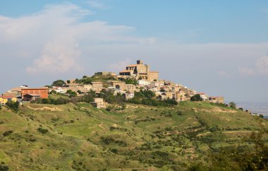 Panorama üzerinde Ujue, Navarre, İspanya