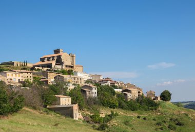 Panorama üzerinde Ujue, Navarre, İspanya