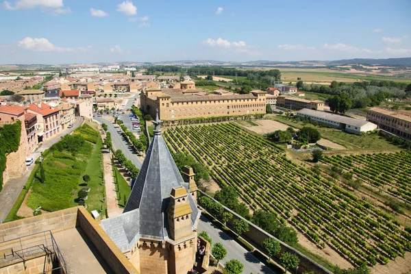 Vista sobre o centro de Olite, Navarra, Espanha — Fotografia de Stock