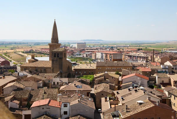 Vista sul centro di Olite, Navarra, Spagna — Foto Stock