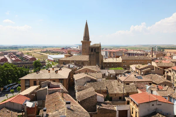 Vista sul centro di Olite, Navarra, Spagna — Foto Stock