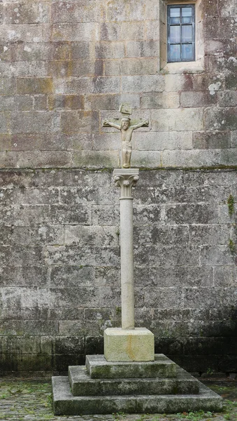 Stone Cross at the Cathedral of Tui, Galicia, Spain — Stock Photo, Image