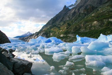 Buzul Torres del Paine Milli Park Patagonia, Şili
