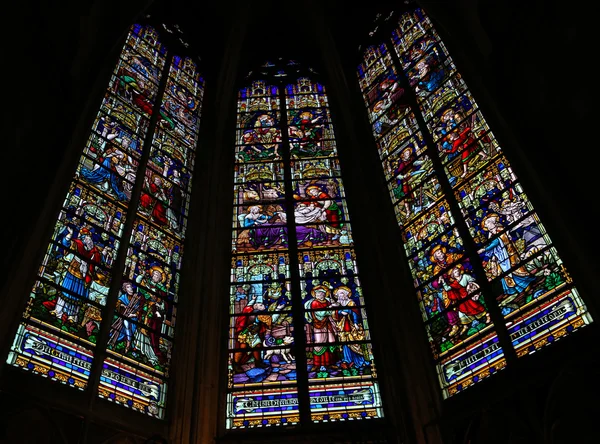 Vita di Giuseppe - Vetrata nella Cattedrale di Mechelen — Foto Stock