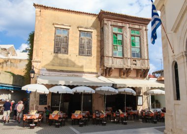 Eski evde Rethymno, Crete, Yunanistan