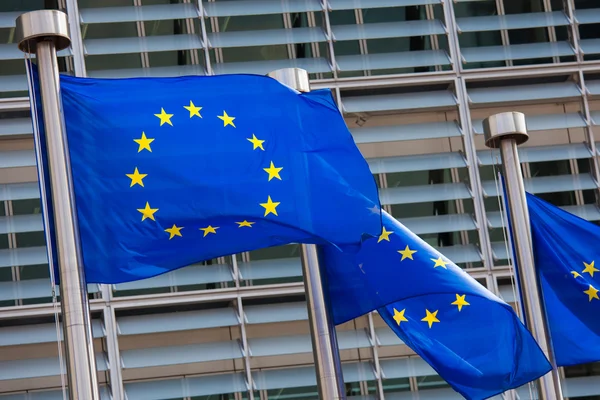 European flags in Brussels — Stock Photo, Image