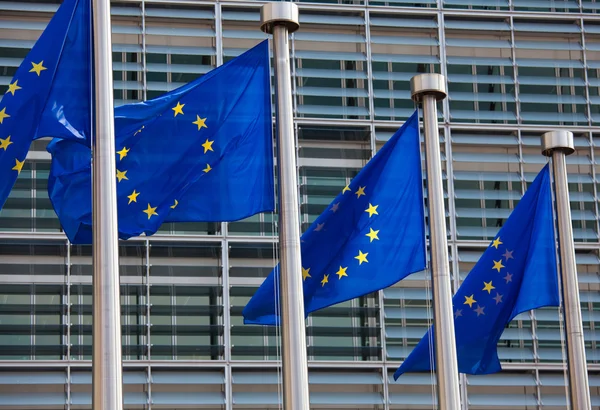 European flags in Brussels — Stock Photo, Image