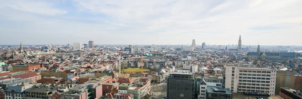 Luchtfoto op het centrum van Antwerpen, België — Stockfoto