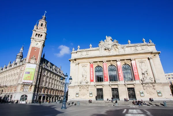 Visa på Opera byggnad i centrala Lille, Frankrike. — Stockfoto