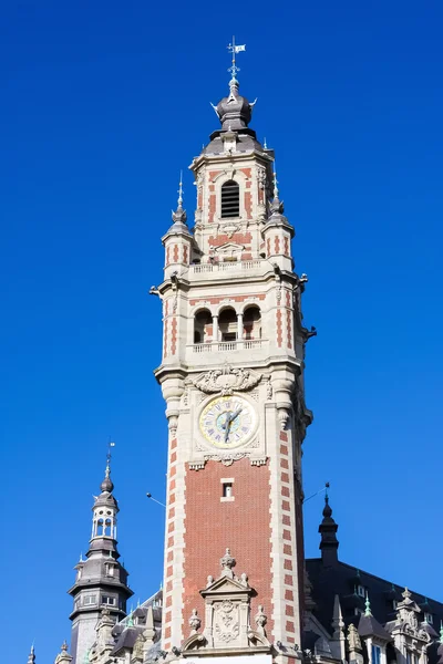 Clock Tower at the Chambre de commerce in Lille, France — Stock Photo, Image