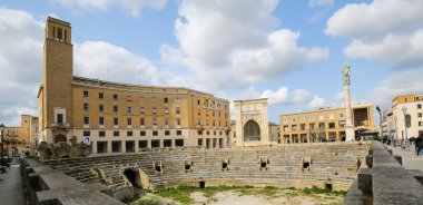 Lecce, Apulia, İtalya Roma Amphiteatre (2. yüzyıl)