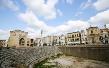 Lecce, Apulia, İtalya Roma Amphiteatre (2. yüzyıl)