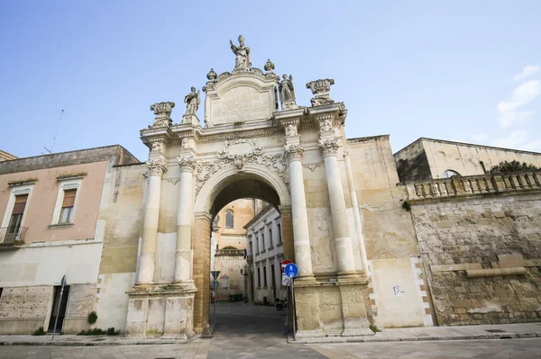 Porta Rudiae v Lecce, Apulie, Itálie — Stock fotografie