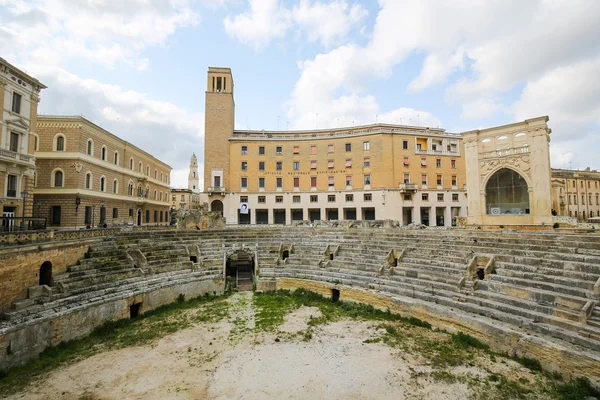 Roman Amphiteatre (2nd Century) in Lecce, Apulia, Italy — Stock Photo, Image