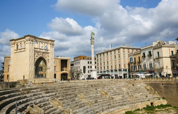 Roman Amphiteatre (2nd Century) in Lecce, Apulia, Italy — Stock Photo, Image