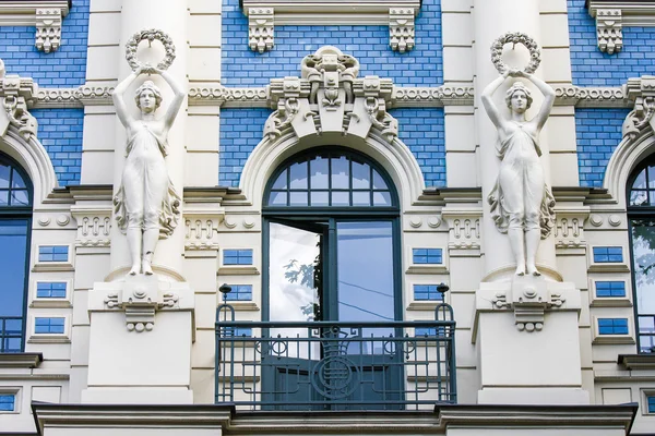 Casa Jugendstil en Riga, Letonia —  Fotos de Stock