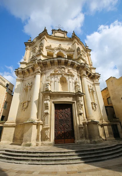 Kostel svatého Matthew v Lecce, Puglia, Itálie — Stock fotografie