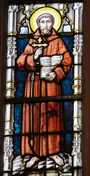 ステンド グラス - アッシジの聖 Francis — ストック写真