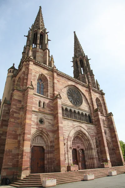 Church of St. Peter and St. Paul in Obernai, Alsace, France — Stock Photo, Image