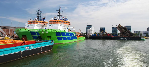 Porto di Rotterdam, il più grande porto d'Europa — Foto Stock