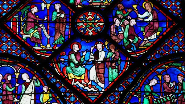 Stained Glass at Chartres Cathedral — Stock Photo, Image