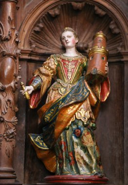 Burgos Katedrali Saint Barbara heykeli