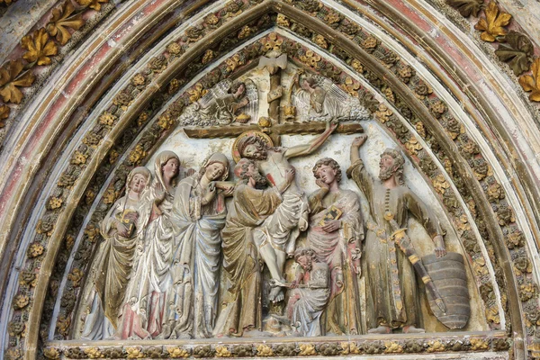 Scultura della Crocifissione nella Cattedrale di Burgos — Foto Stock