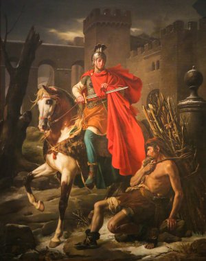 Saint Martin hırkasını - bir parça keser turları Alhambra içinde boyama