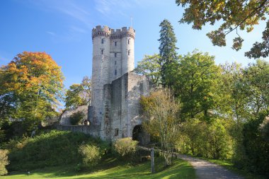 Kasselburg kalede Vulkaneifel, Rhineland-Palatinate, Almanya
