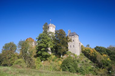 Kasselburg kalede Vulkaneifel, Rhineland-Palatinate, Almanya
